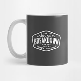 Diecast Breakdown - Quality Entertainment Patch (White on Asphalt) Mug